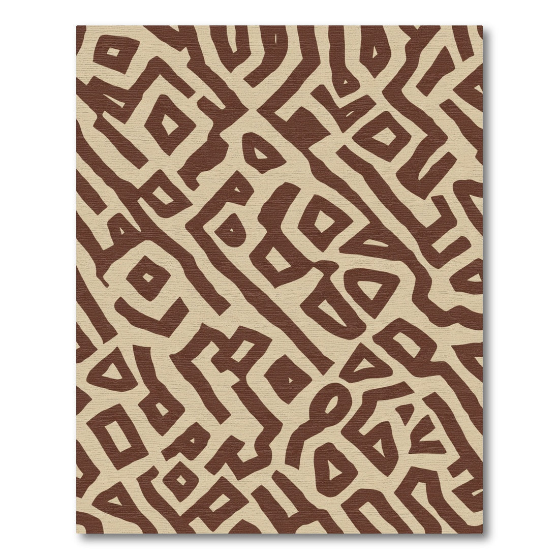 Brown Tan Geometric Tribal Rug