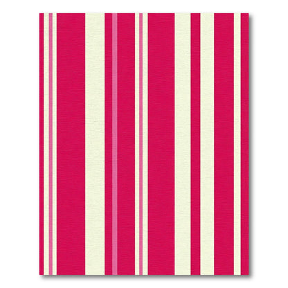 Vibrant Pink Cream Striped Rug