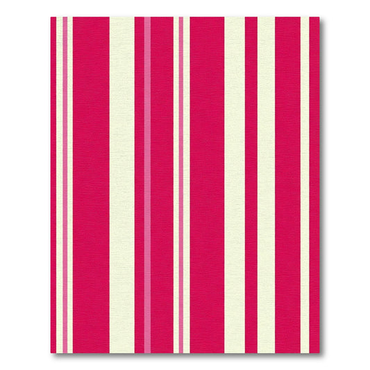 Vibrant Pink Cream Striped Rug