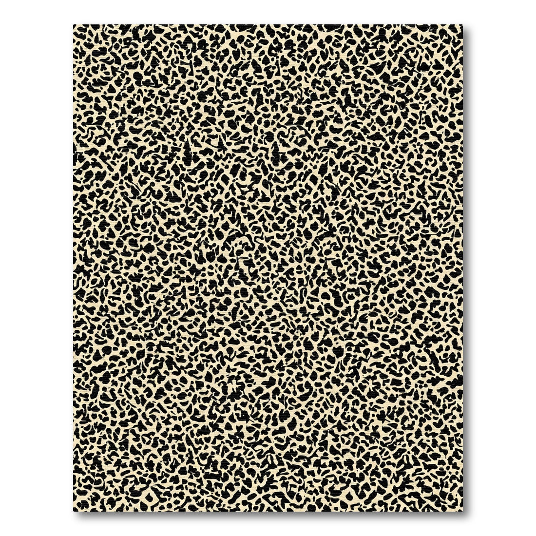 Cream Black Abstract Animal Spots Rug
