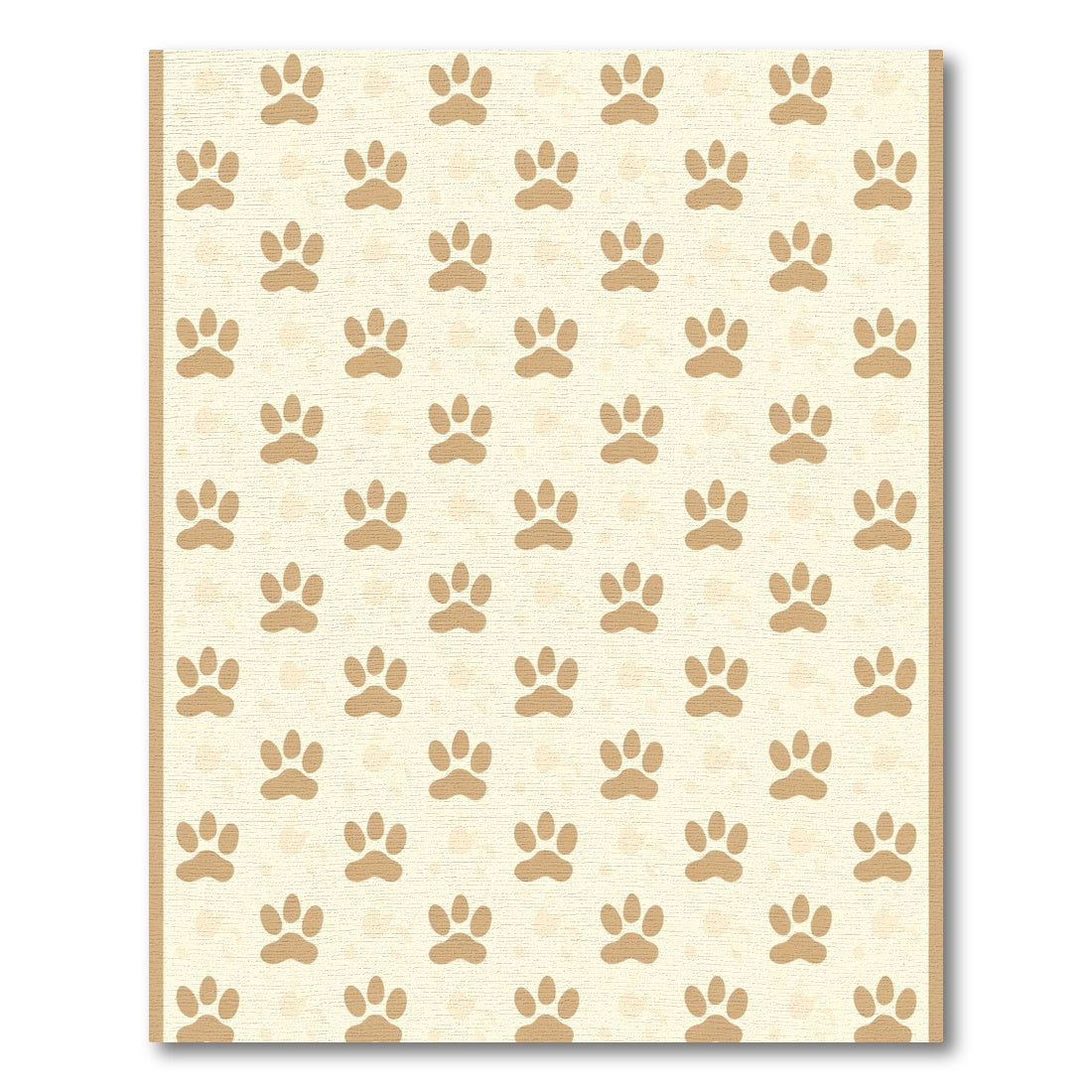Light Beige Paw Print Repeat Rug