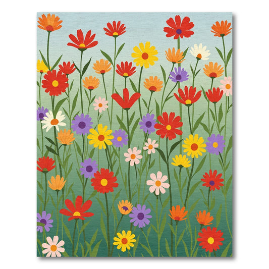 Whimsical Garden Meadow Floral Rug