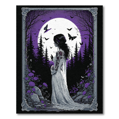 Purple Moonlit Forest Washable Area Rug