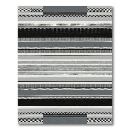 Monochromatic Stripe Mix Texture Rug