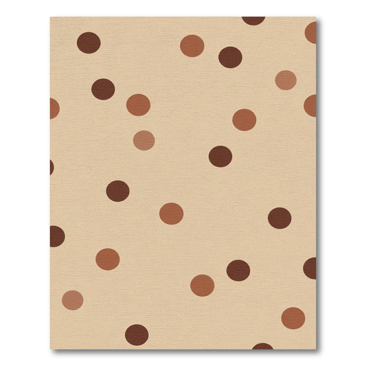 Earthy Brown Polka Dot Scatter Rug