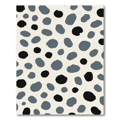 Gray Black Dalmatian Spot Arrangement Rug
