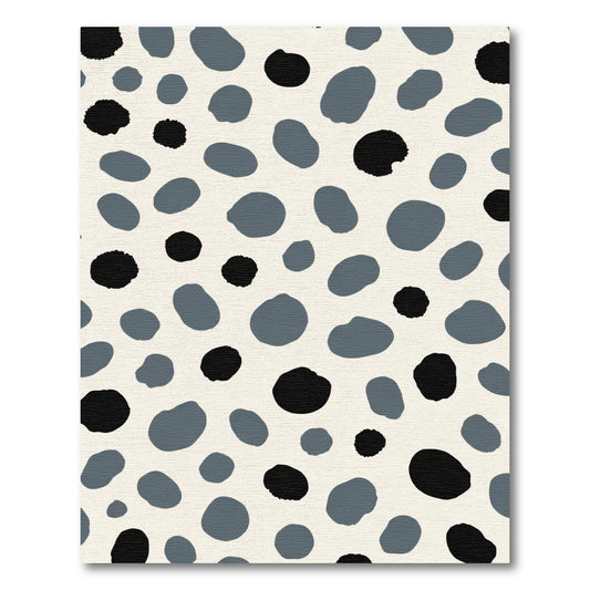 Gray Black Dalmatian Spot Arrangement Rug