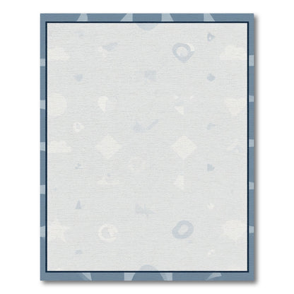 Soft Blue Subtle Icon Scatter Rug