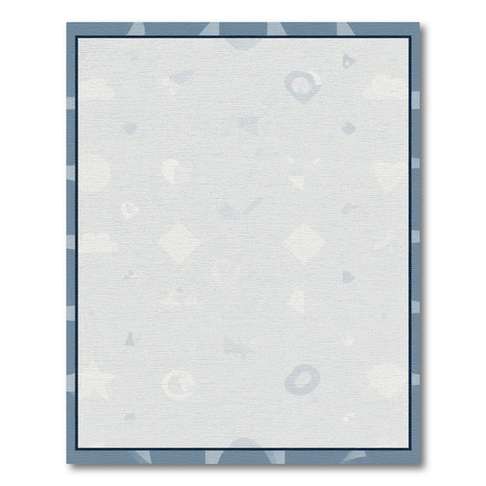 Soft Blue Subtle Icon Scatter Rug