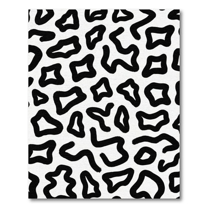 Abstract Black Animal Spot Rug