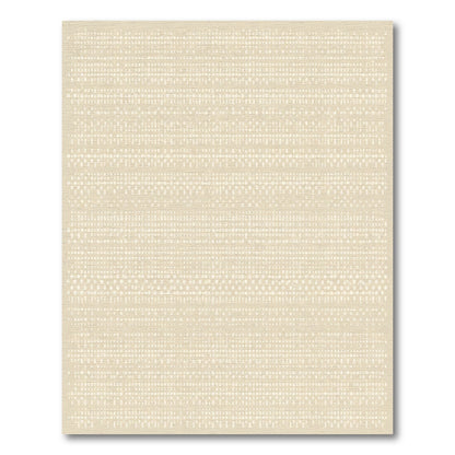 Subtle Cream Dotted Stripe Texture Rug