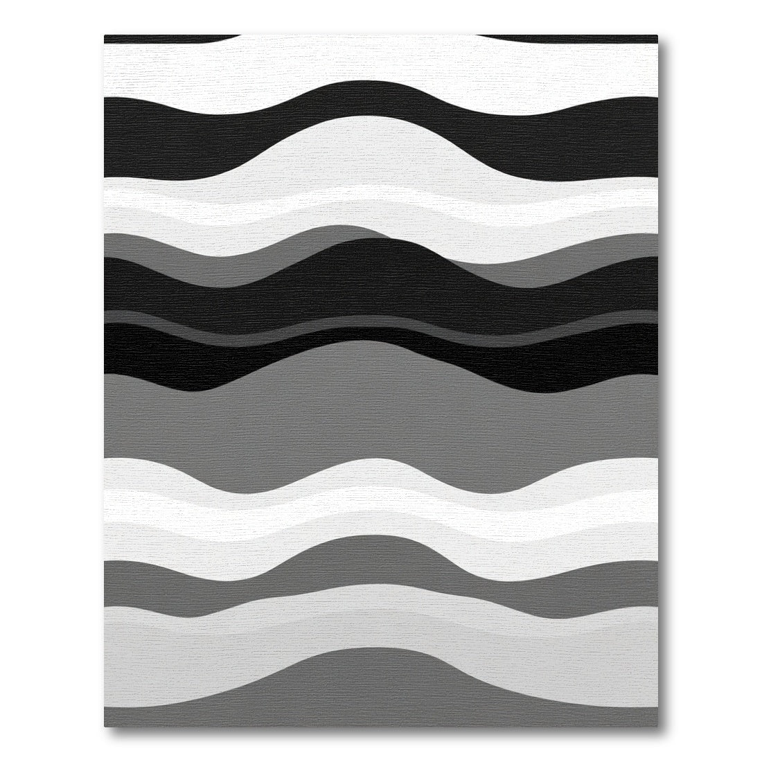 Monochromatic Wavy Stripe Rug