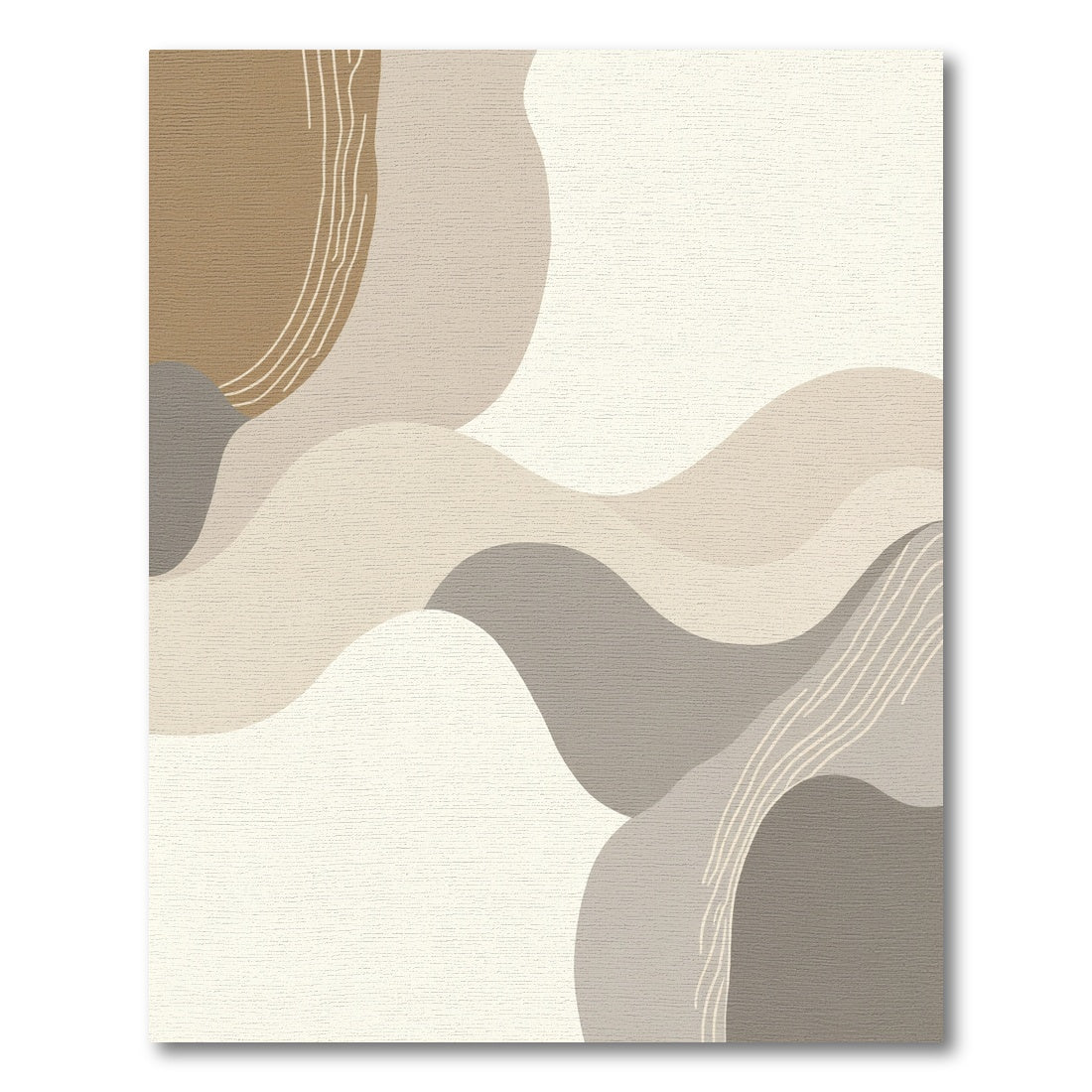 Earthy Neutral Organic Flow Rug