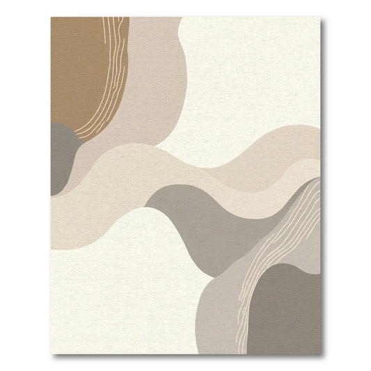 Earthy Neutral Organic Flow Rug