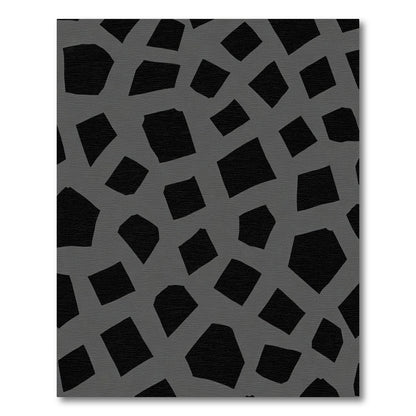 Abstract Gray Intersecting Forms Rug