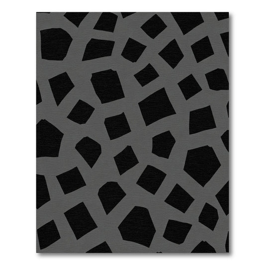 Abstract Gray Intersecting Forms Rug