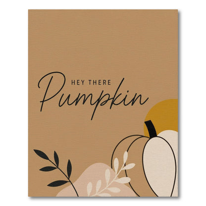 Rustic Farmhouse Brown and Tan Hey There Pumpkin Area Rug