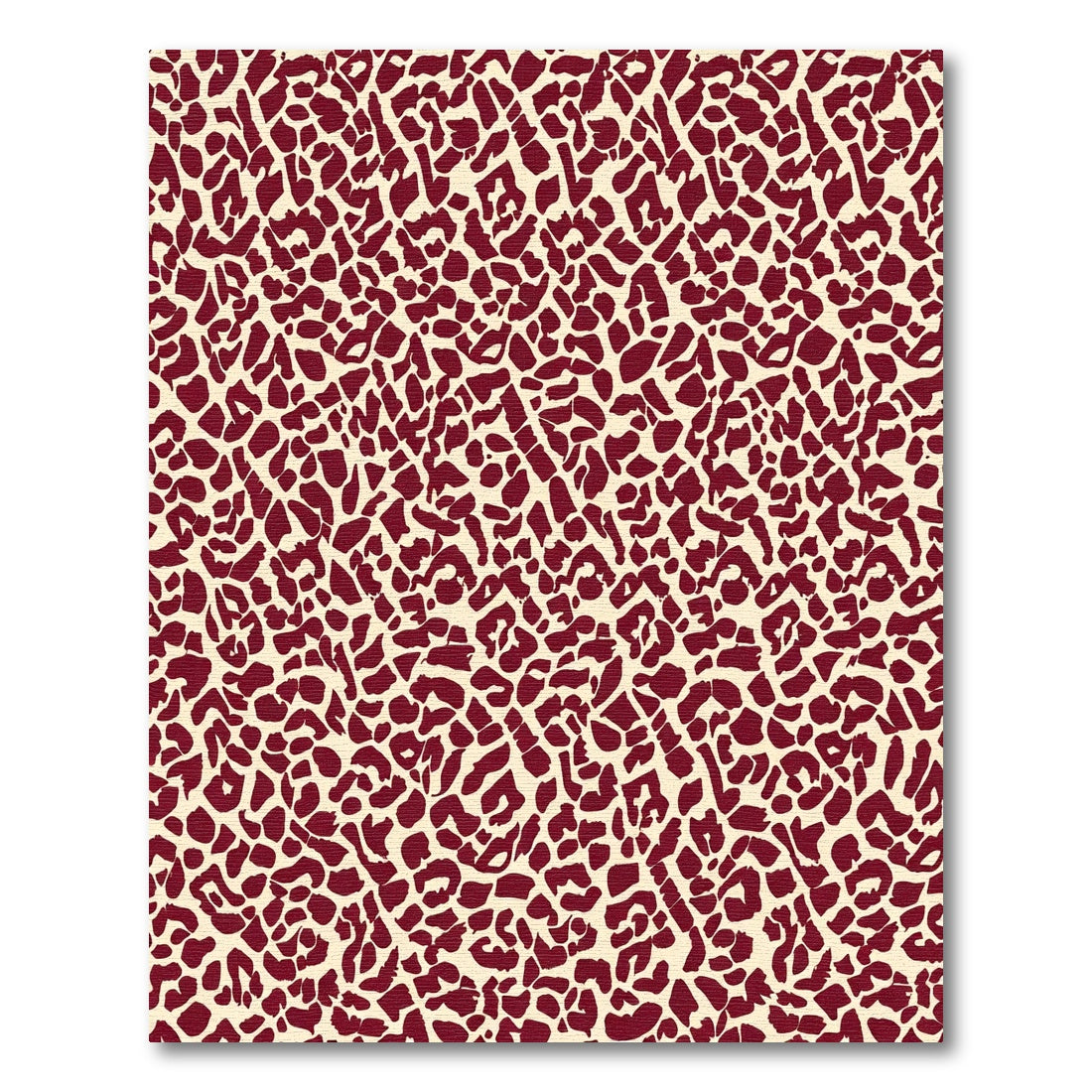 Crimson Leopard Spots Abstract Rug