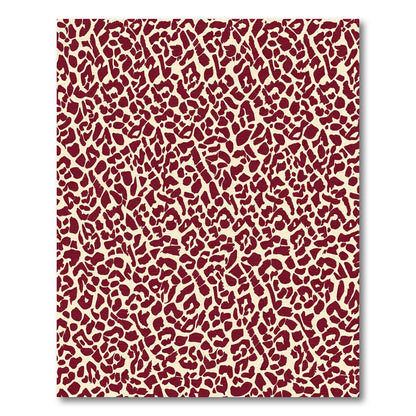 Crimson Leopard Spots Abstract Rug