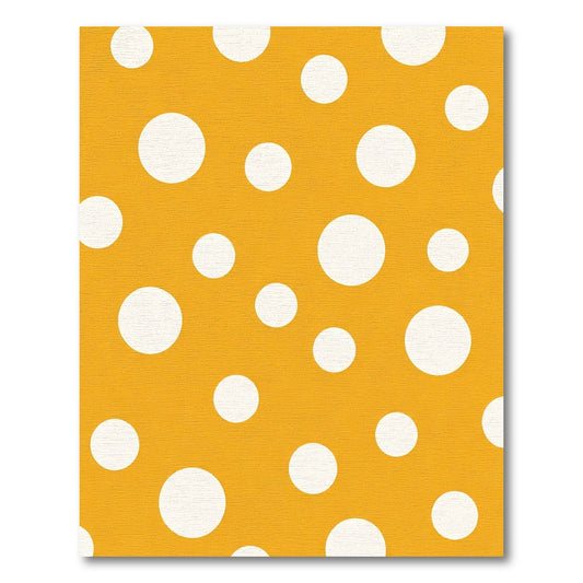 Sunny Yellow Polka Dot Arrangement Rug