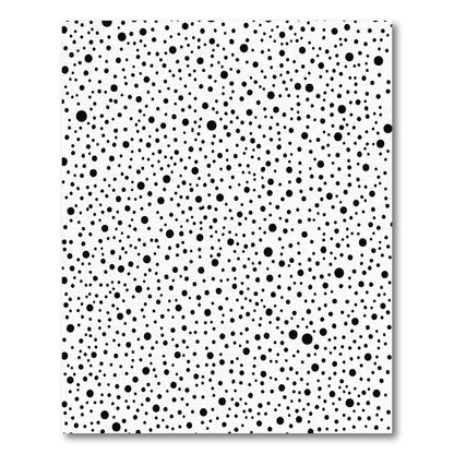 Scattered Black Polka Dot Abstract Rug