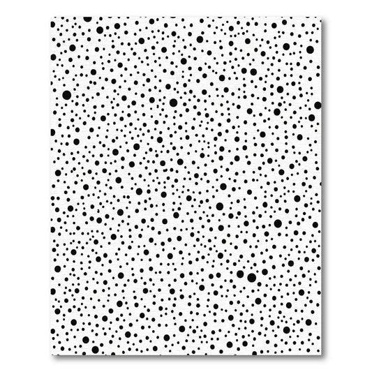 Scattered Black Polka Dot Abstract Rug