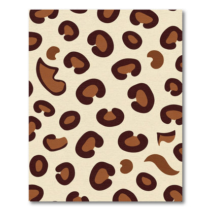 Brown Leopard Spot Textured Background Rug