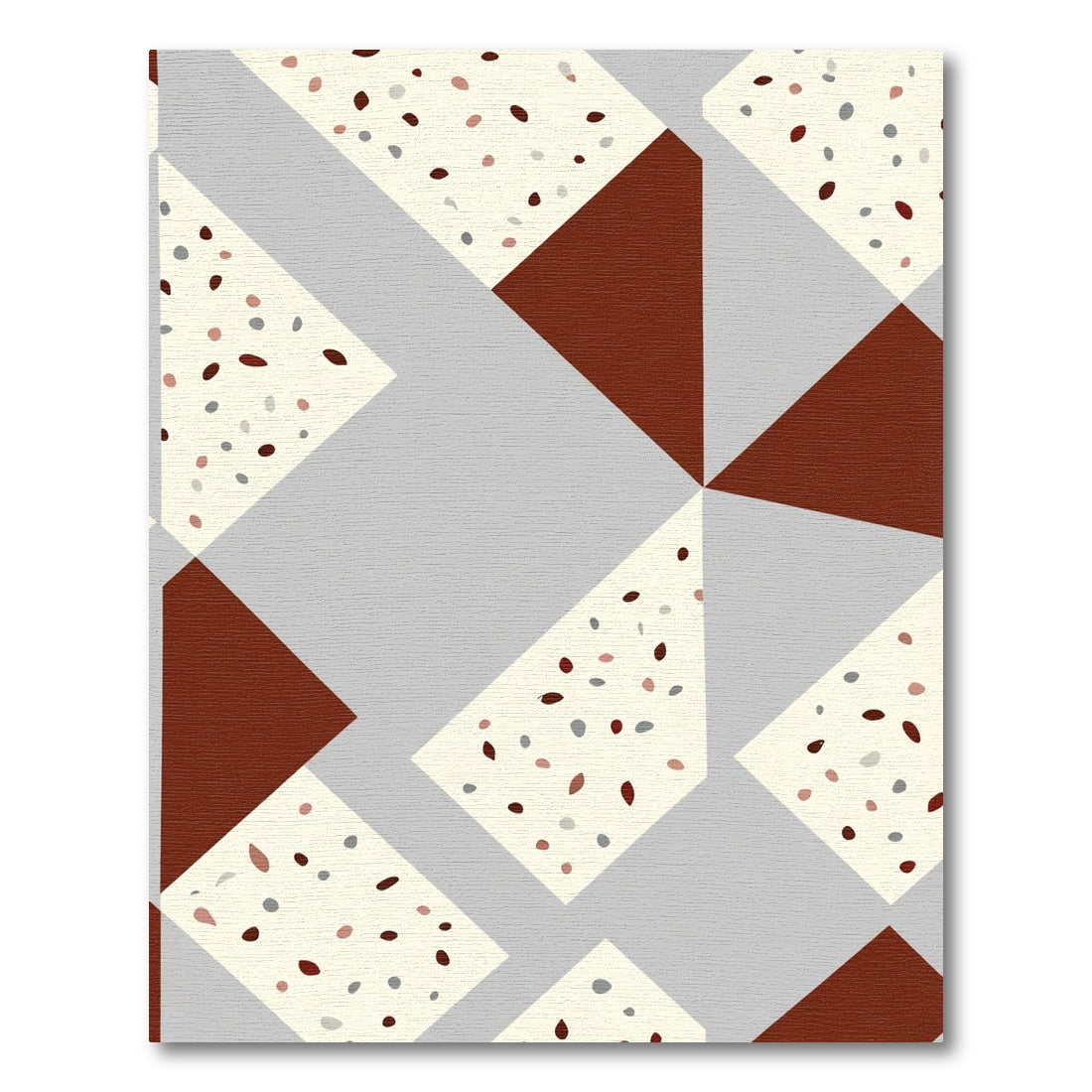 Terracotta Geometric Specks Medallion Rug
