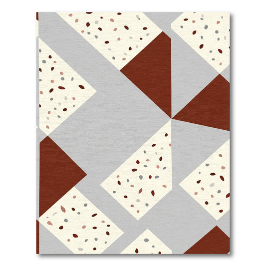 Terracotta Geometric Specks Medallion Rug