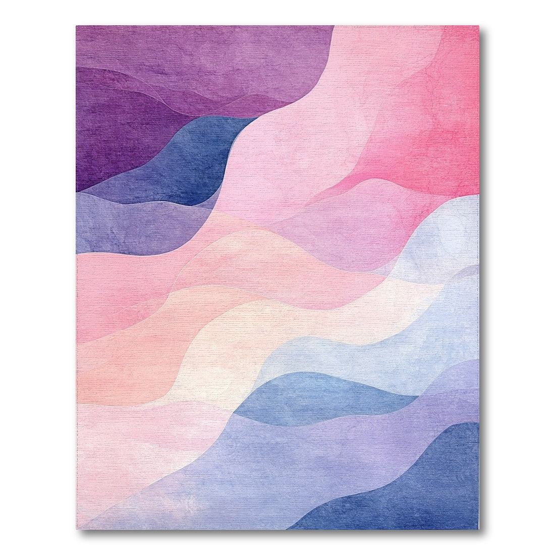 Purple Pink Blue Fluid Wave Rug