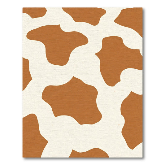 Brown White Cow Spot Organic Rug