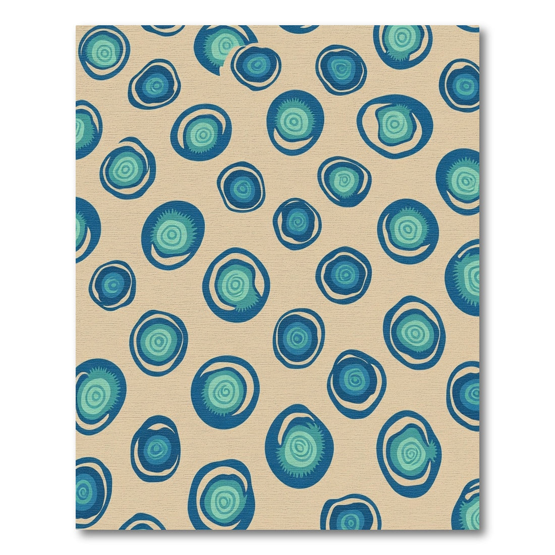 Teal Blue Scattered Puddles Rug