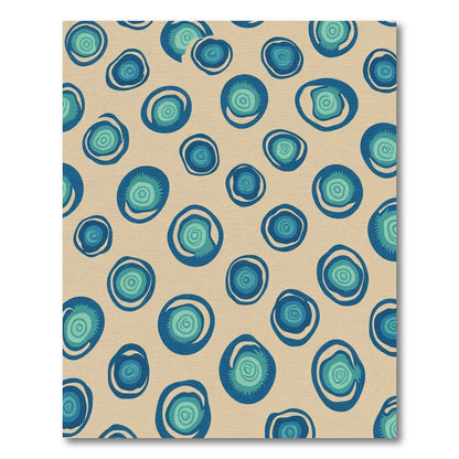 Teal Blue Scattered Puddles Rug