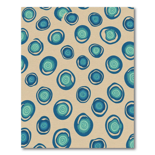 Teal Blue Scattered Puddles Rug