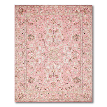 Pink Floral Vintage Area Rug