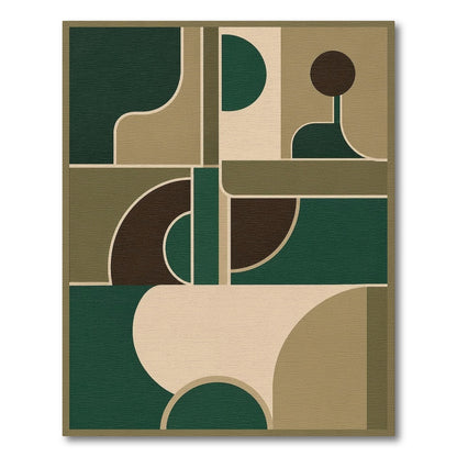 Green Geometric Area Rug