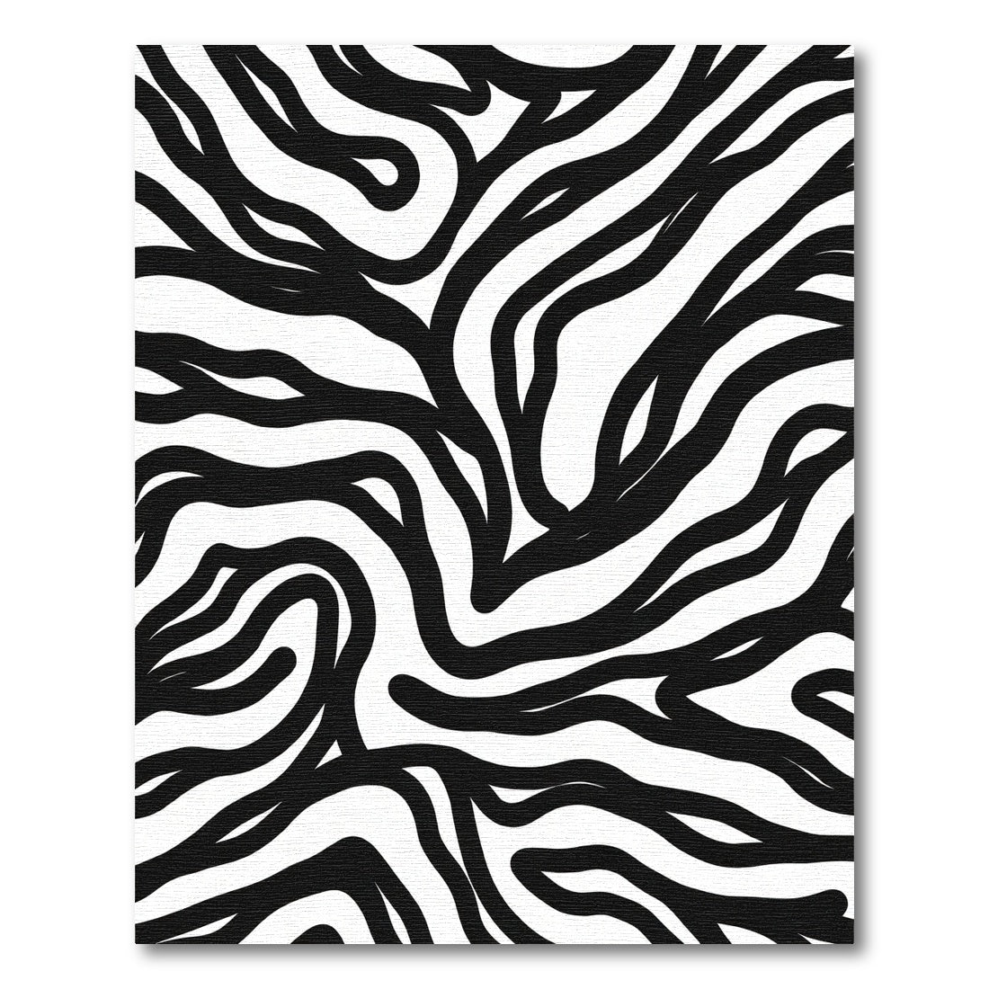 Bold Black White Abstract Stripes Rug