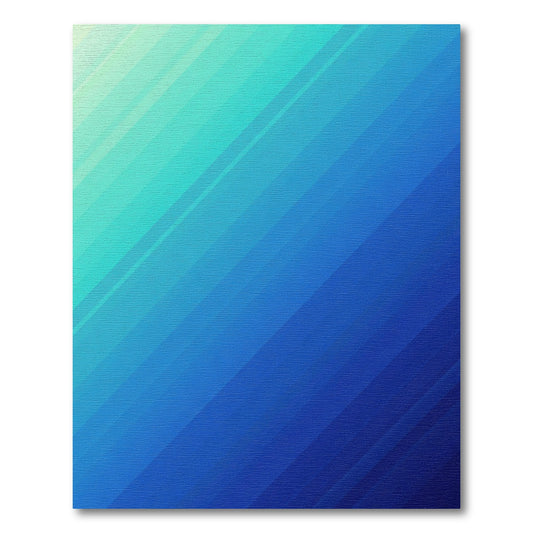 Ocean Blue Gradient Diagonal Stripes Rug