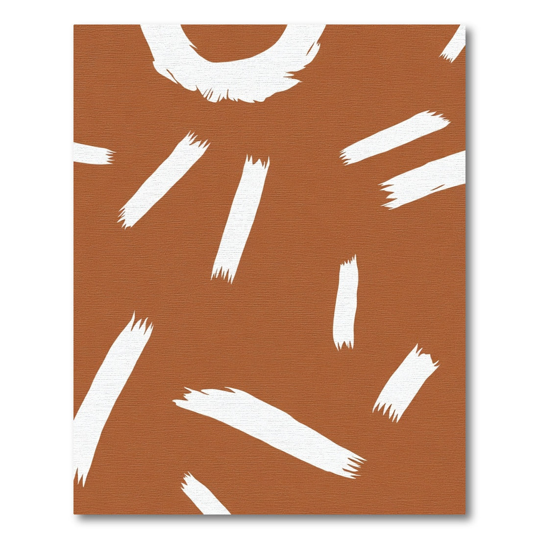 Terra Cotta Abstract Brush Strokes Rug