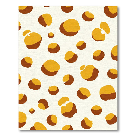 Orange Brown Polka Dot Accent Rug