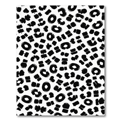 Bold Black Abstract Spotty Rug
