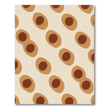 Terracotta Brown Speckled Oval Array Rug