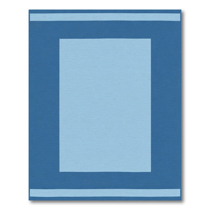 Duo Tone Rectangular Border Rug