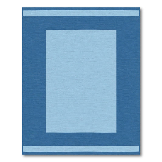 Duo Tone Rectangular Border Rug