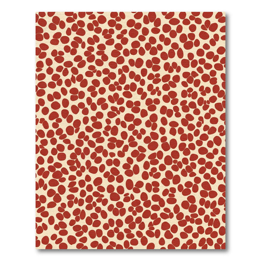 Cream Red Pebble Cluster Rug
