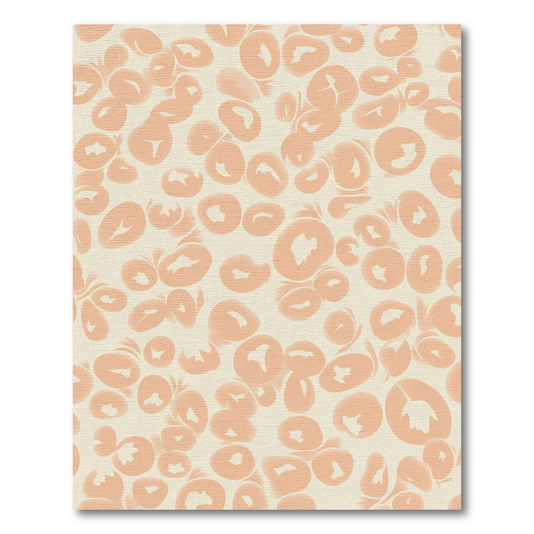 Soft Peach Organic Bubbles Composition Rug