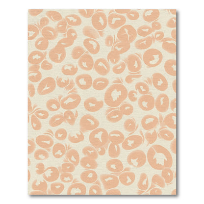 Soft Peach Organic Bubbles Composition Rug