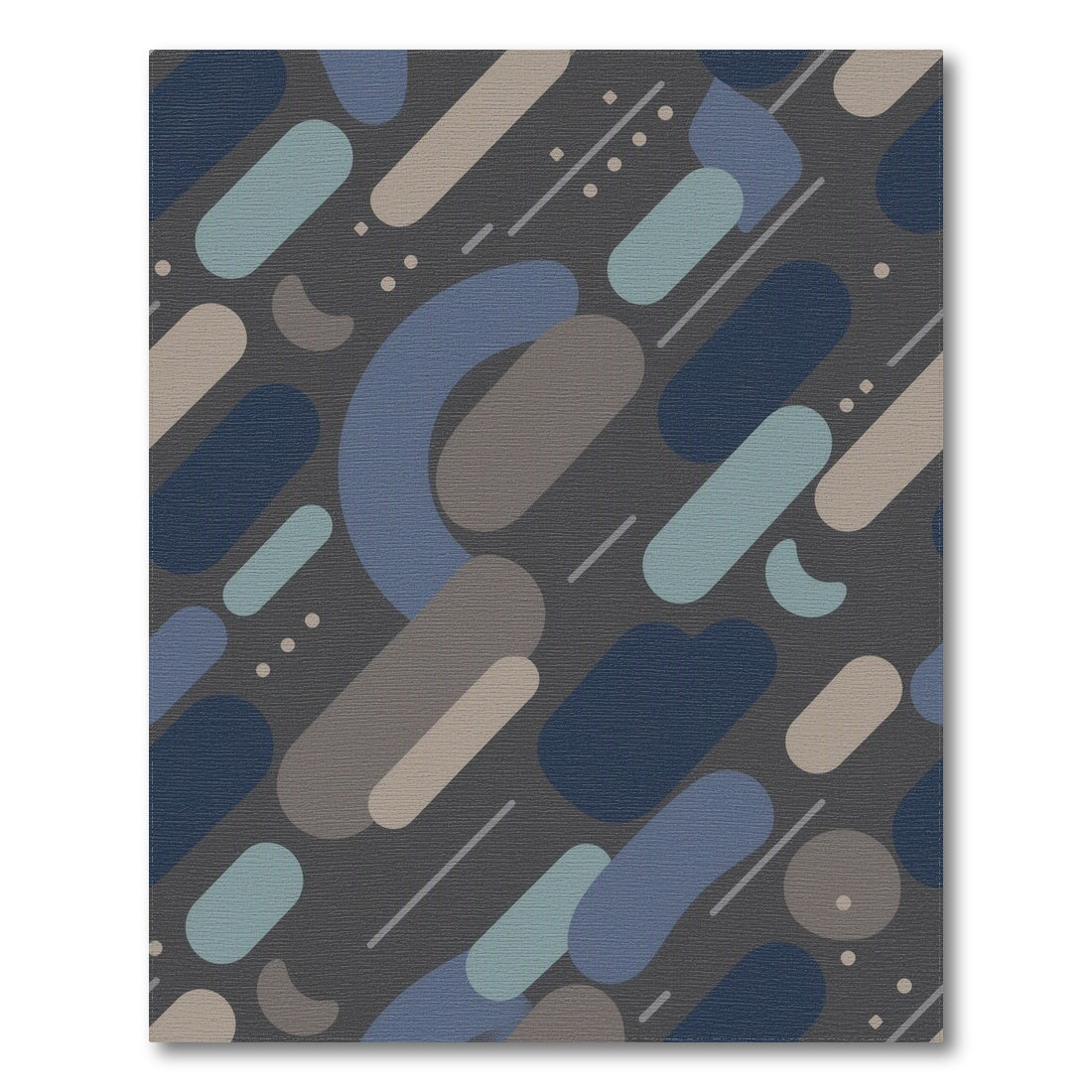 Abstract Area Blue Teal Abstract Geometric Area Rug