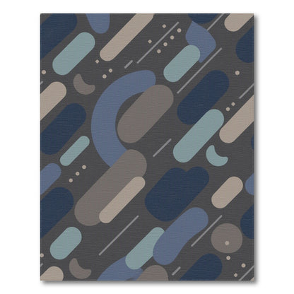 Abstract Area Blue Teal Abstract Geometric Area Rug