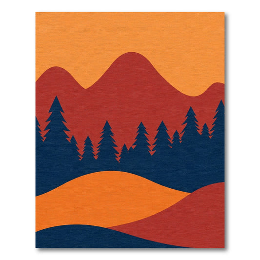 Crimson Forest Sunset Hills Rug